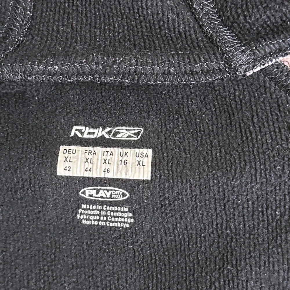 RBK by Reebok Women's Fleece Lined Jacket Running Pink Black XL‎
